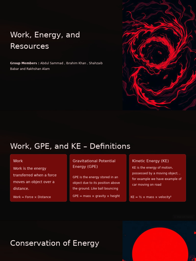 Work, Energy, and Resources | PDF | Electricity Generation | Fuels