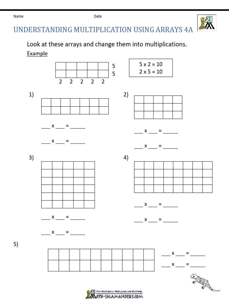 understanding-multiplication-using-arrays-4a | PDF