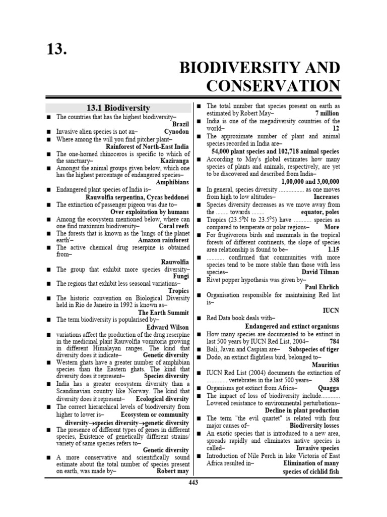 Biodiversity and Conservation Insights | PDF | Biodiversity ...
