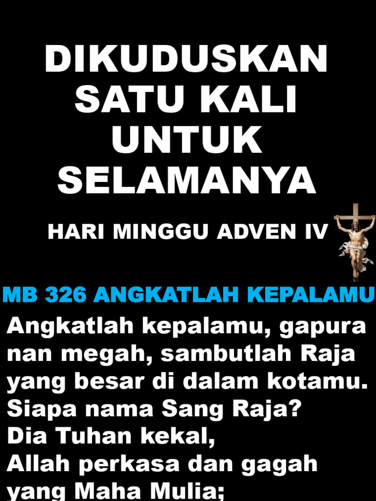 Hari Minggu Adven IV, Misa Malam | PDF