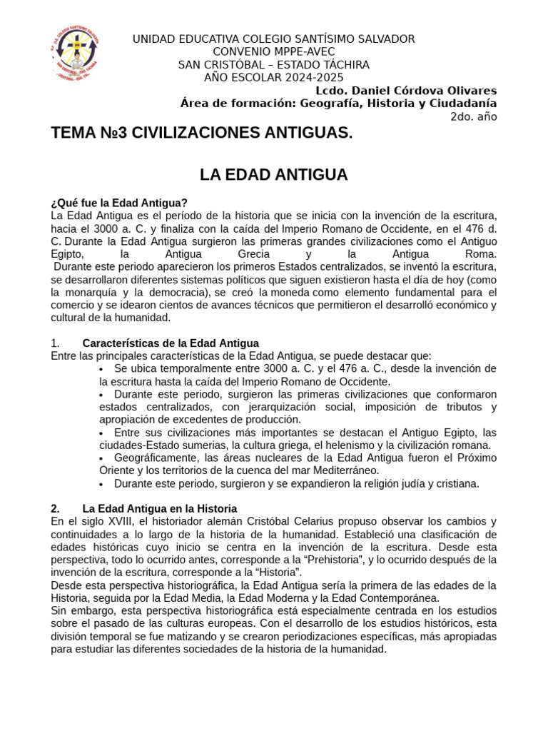 Civilizaciones de la Edad Antigua | PDF | Historia antigua | imperio Romano