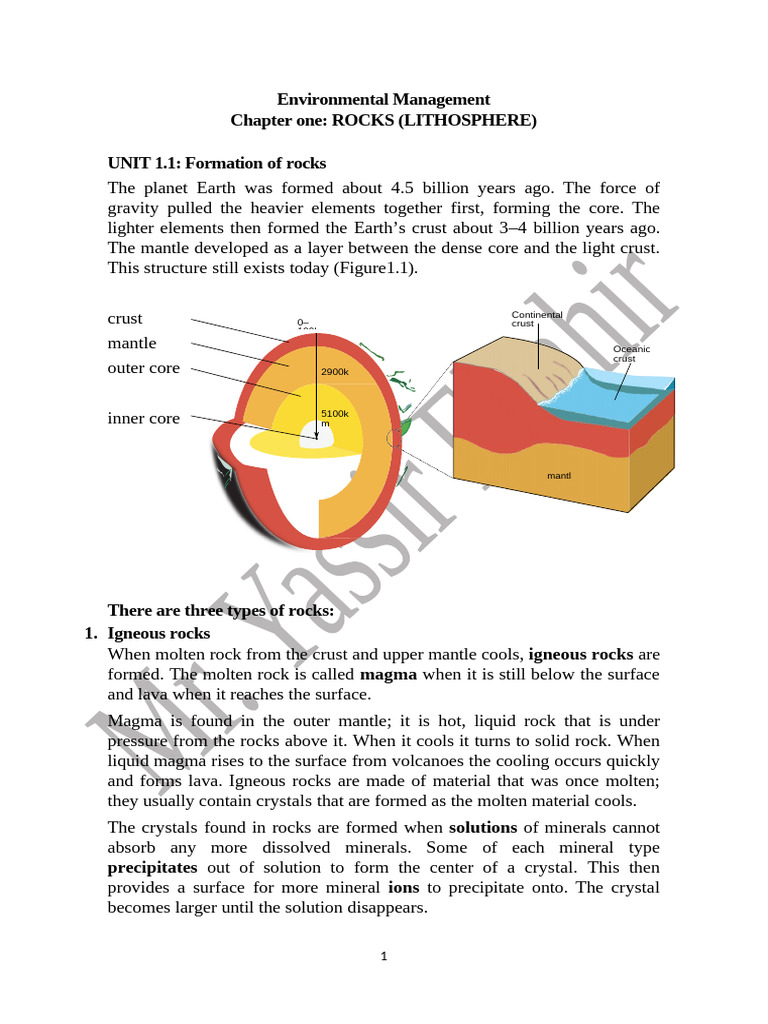 chapter_one_rocks | PDF | Rock (Geology) | Mining