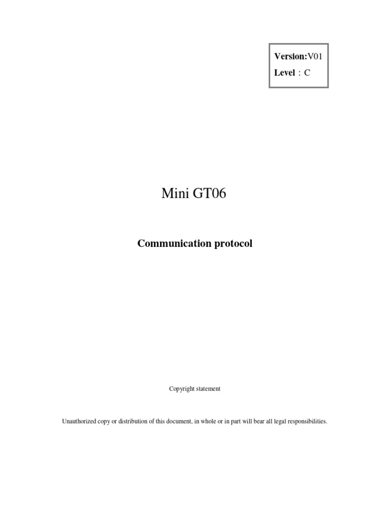 PT06 Protocol | PDF | Bit | General Packet Radio Service