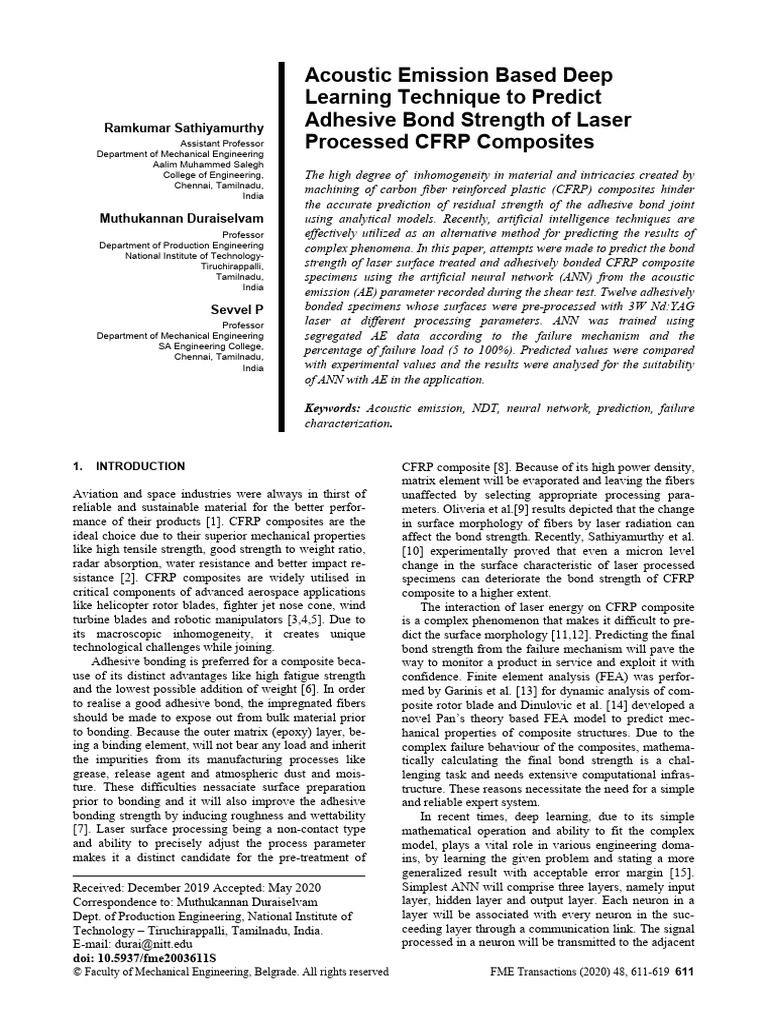 Acoustic Emission Based Deep | PDF | Materials | Mechanical Engineering