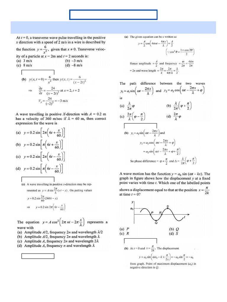 Pariksit Incorporations: Physics, STD: 11 Date: 19-Sep-2024 Topic-Wave ...