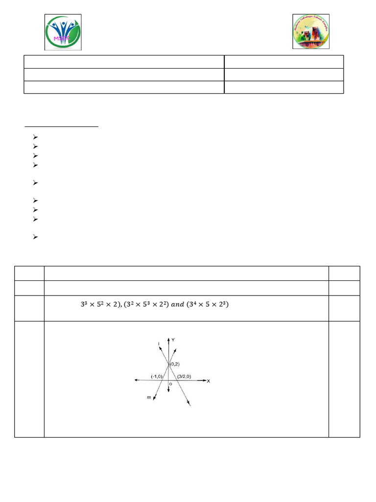 Math 10 Question Paper | PDF | Circle | Geometry