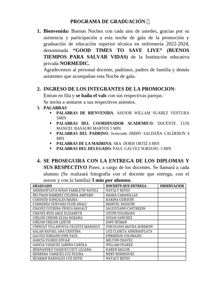 Programa de Promocion | PDF