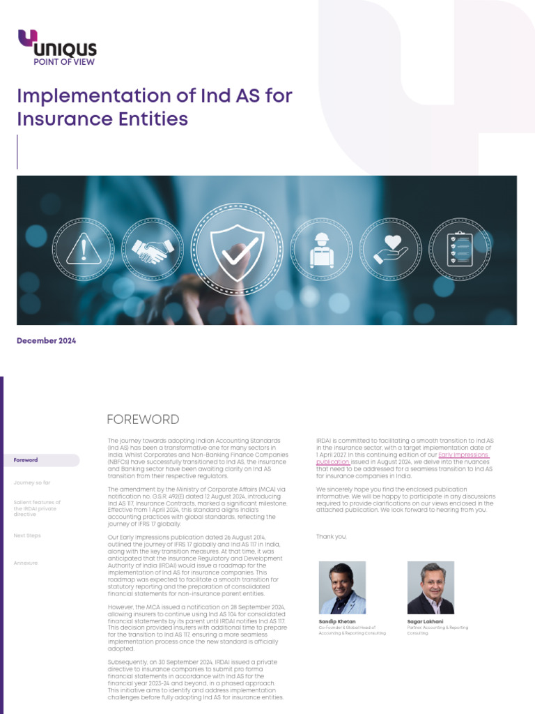 Ind AS 117 Implementation for Insurers | PDF | International Financial ...