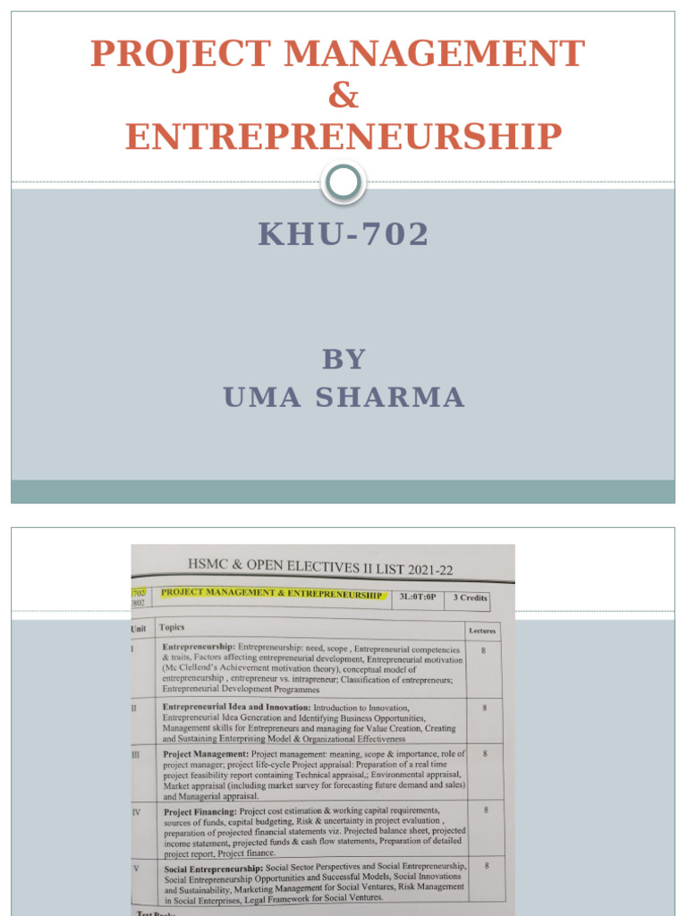 Pme Unit-1 | PDF | Entrepreneurship | Business Economics