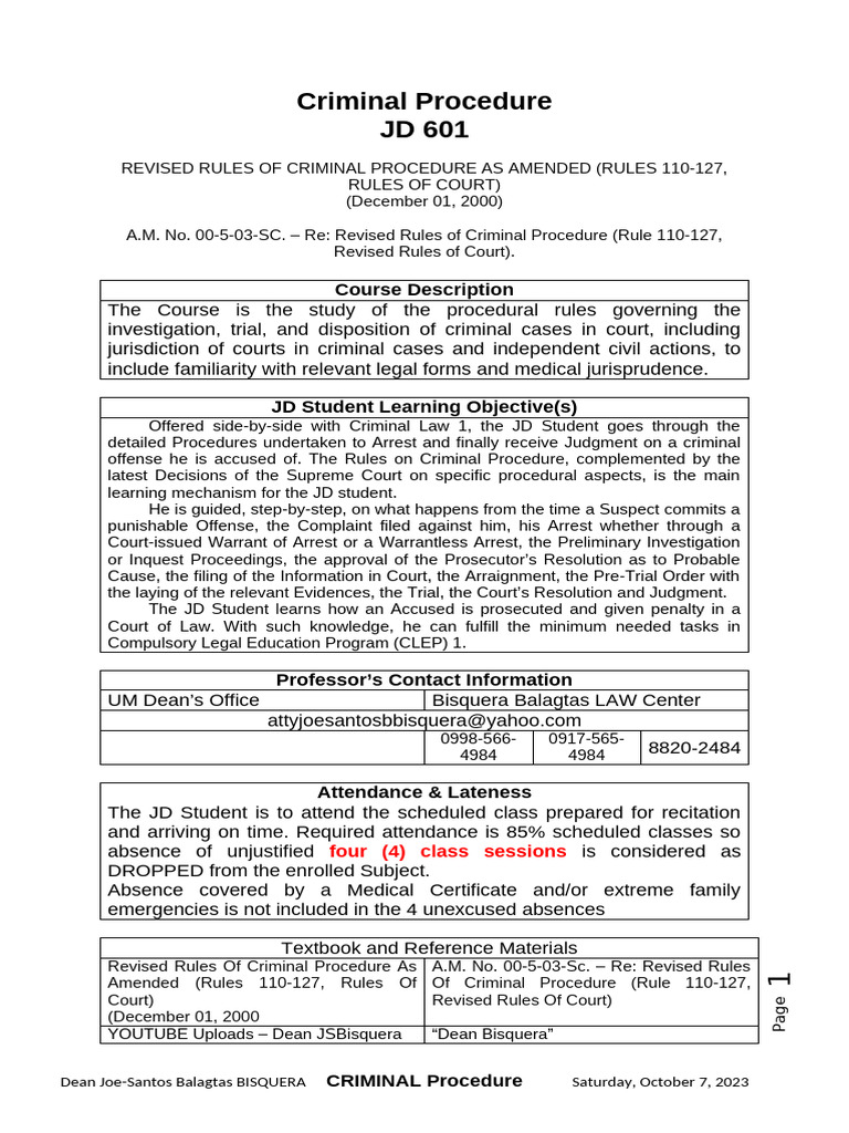 Criminal Procedure Syllabus Pdf Criminal Procedure In South Africa