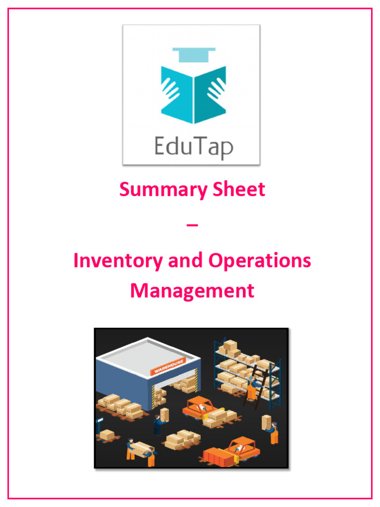 Inventory and Operations Management Guide | PDF | Six Sigma | Lean ...
