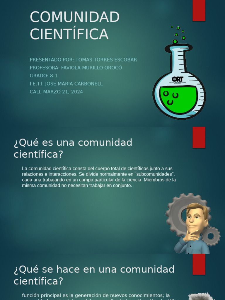 Importancia de la Comunidad Científica | PDF
