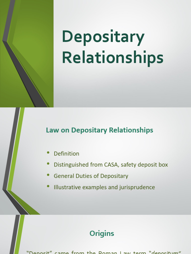 Understanding Depositary Relationships | PDF | Securities (Finance) | Banks