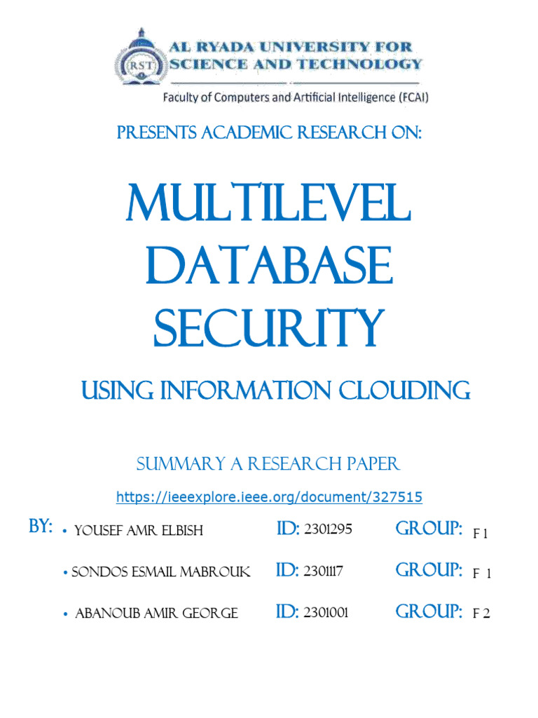 Academic Database Security Insights | PDF | Databases | Information