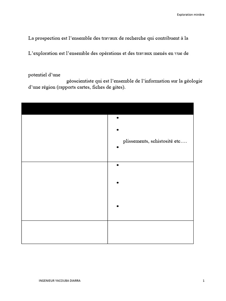 Techniques de Prospection Minière | PDF | Forage | Géologie