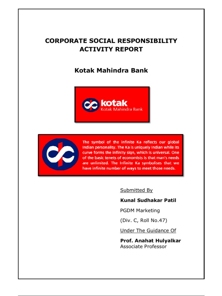 Csr Activity Report | Corporate Social Responsibility | Economies