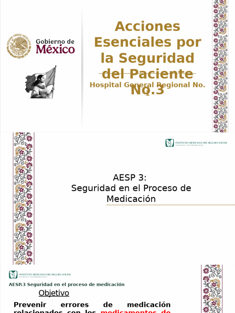 Seguridad en Medicación AESP 3 | PDF | Medicamentos con receta | Medicina