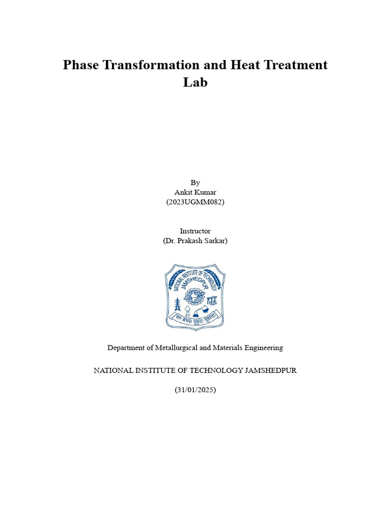 Phase Transformation and Heat Treatment Lab.02 | PDF | Electromagnetic ...