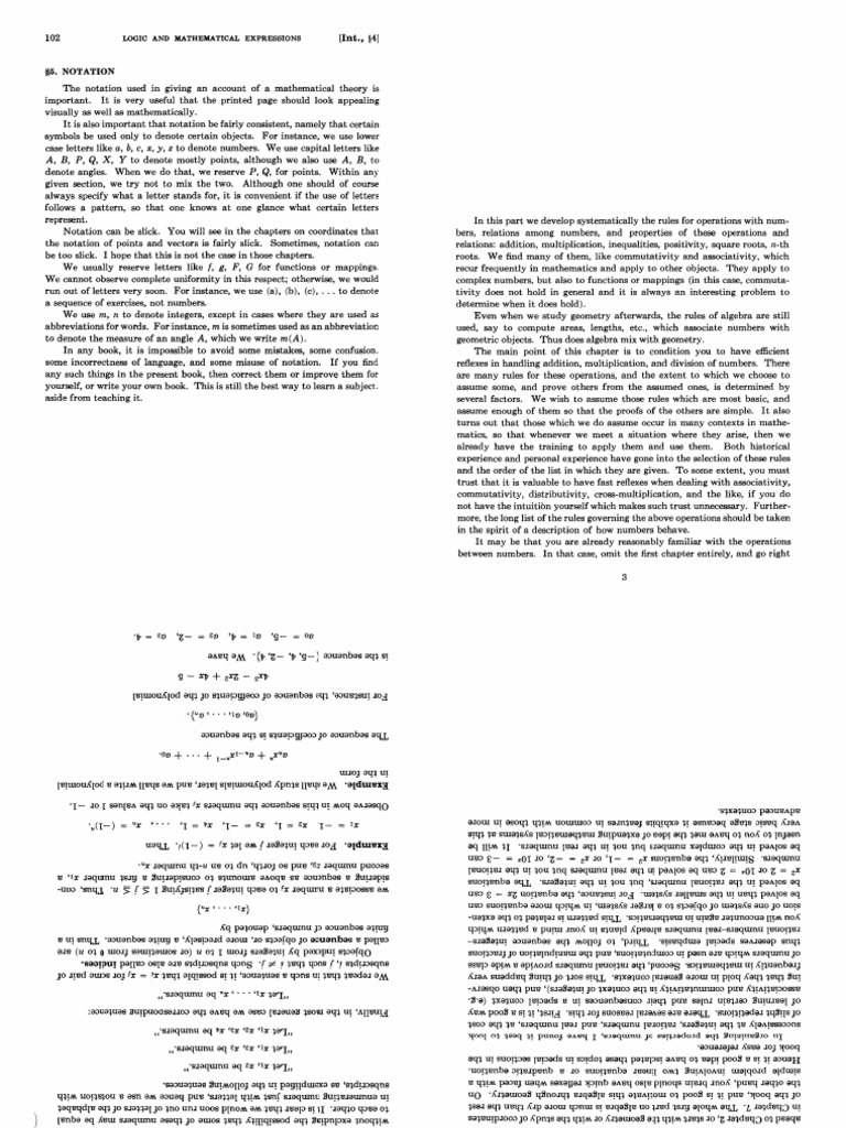 Mathematical Notation and Operations | PDF | Numbers | Sequence