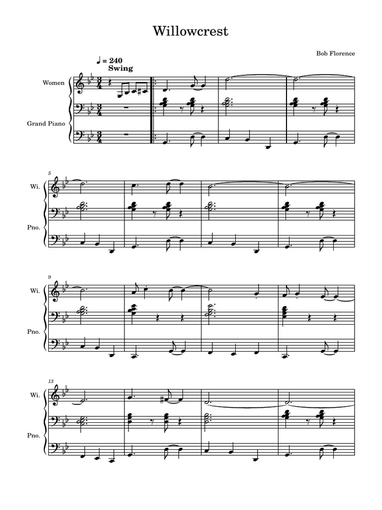 ビッグバンド楽譜「WILLOWCREST」BOB FLORENCE Willowcrest | PDF