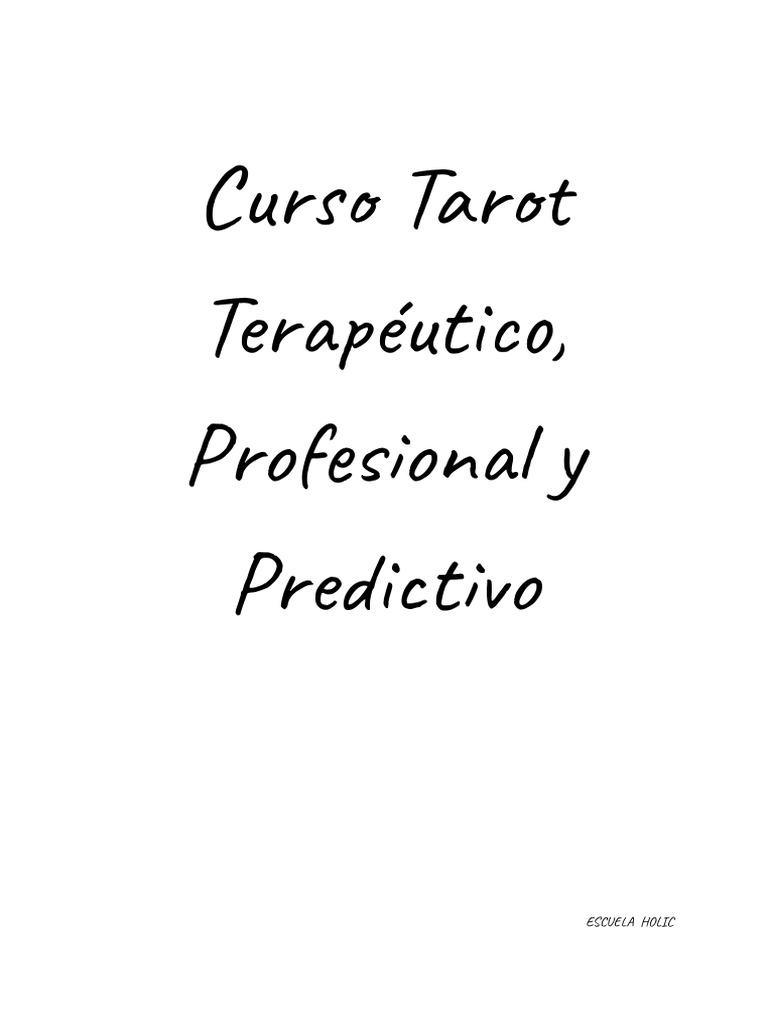 Curso Completo de Tarot Terapéutico | PDF | Tarot | Carl Jung