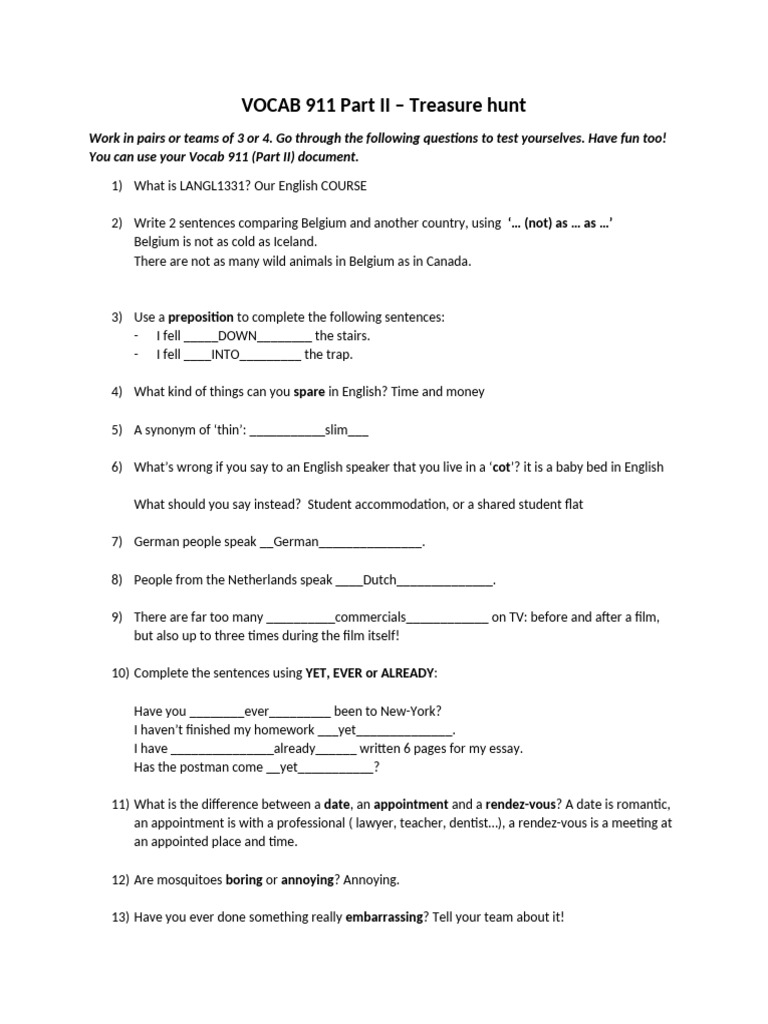Part II KEY | PDF