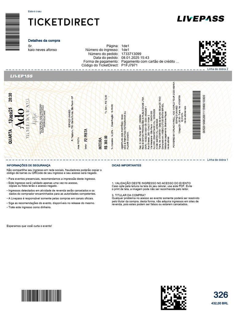 Ticket Direct 1733713099 | PDF
