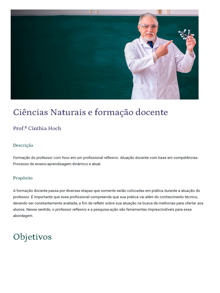 Formação de Professores em Ciências Naturais | PDF | Science | Pedagogia