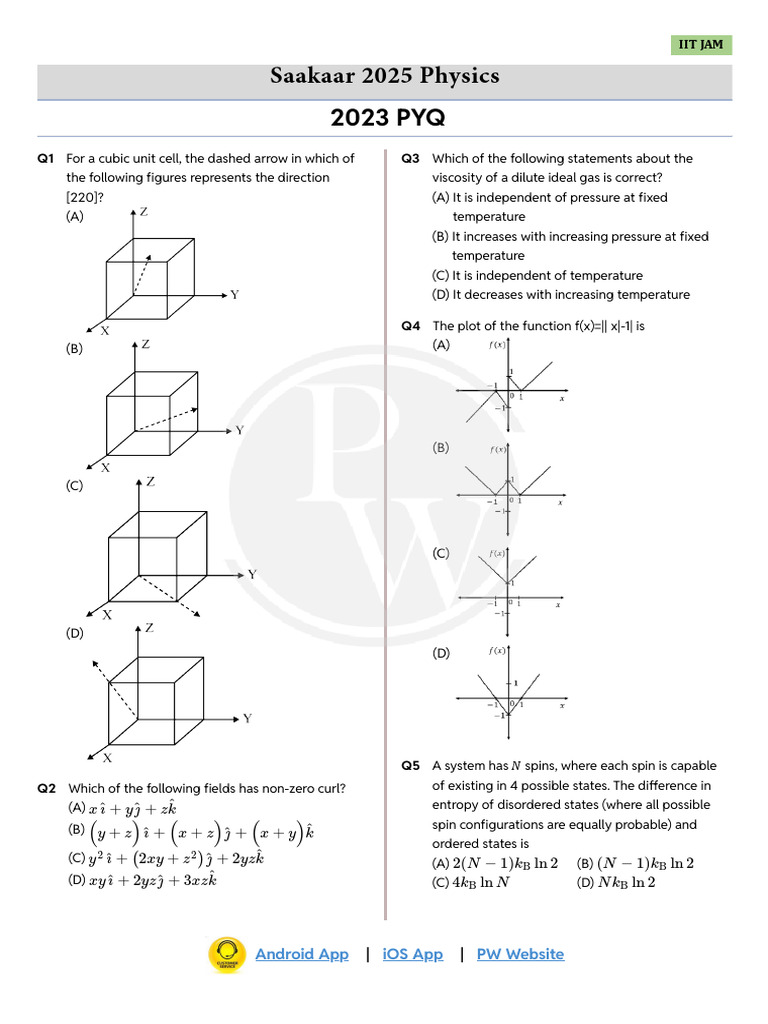 2023 PYQ _ Test Paper __ PDF Only | PDF | Photoelectric Effect | Electron