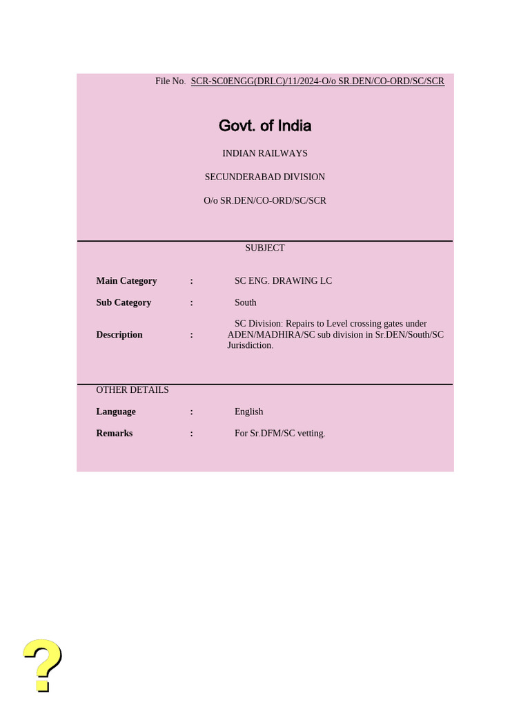 SC Division Level Crossing Repairs | PDF | Concrete | Architectural ...