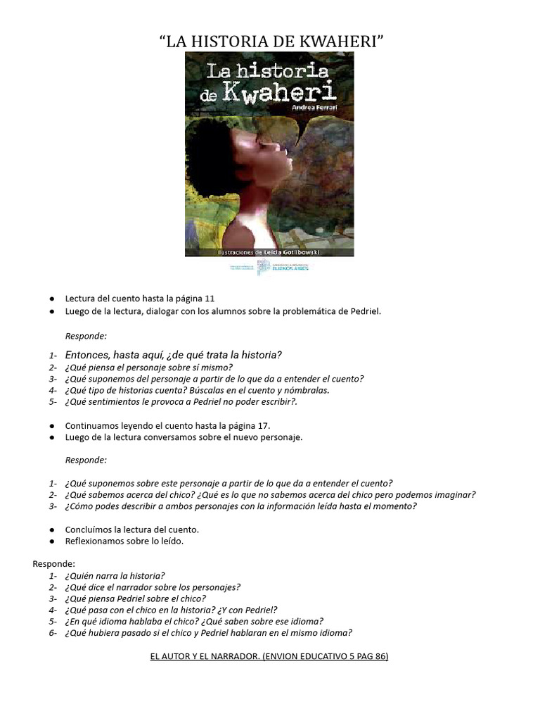 La Historia de Kwaheri | PDF | Cuentos | Escritores