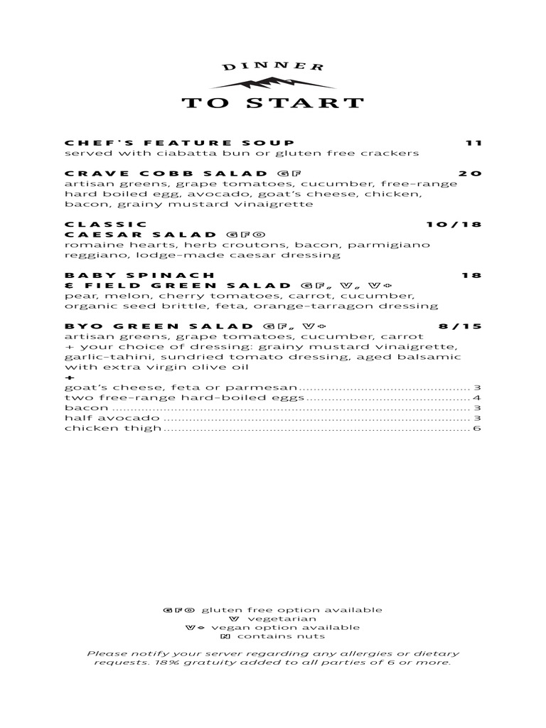 Diverse Menu: Soups, Salads, and Mains | PDF | French Fries | Hamburgers