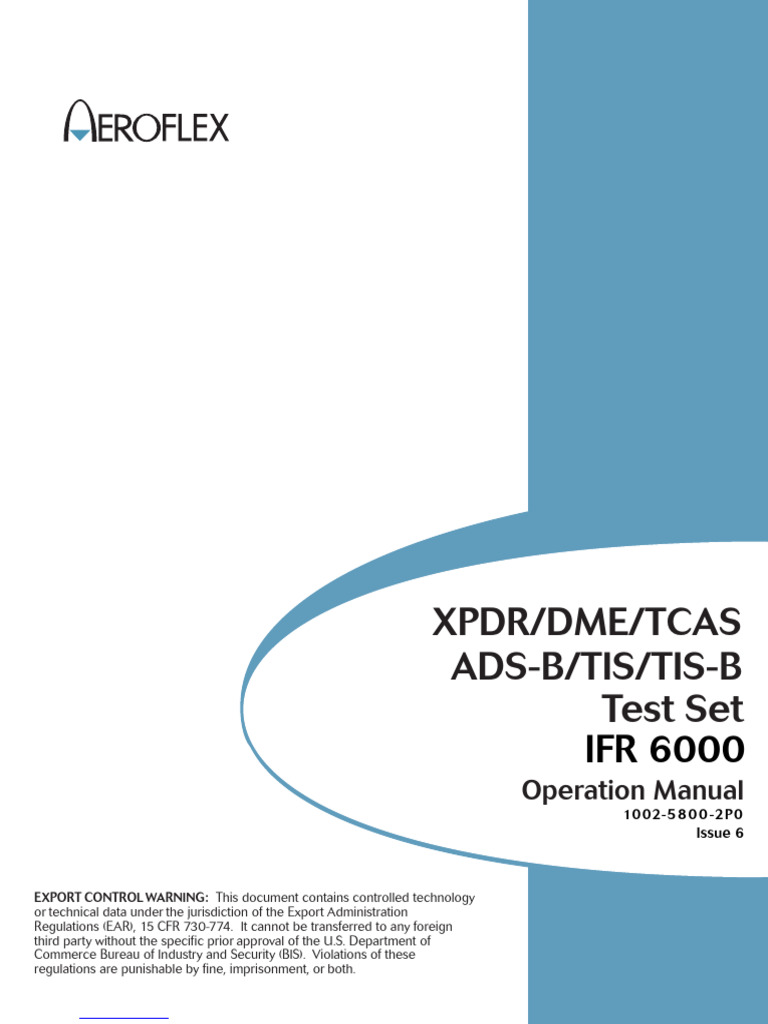Ifr 6000 | PDF | Electromagnetic Interference | Voltage