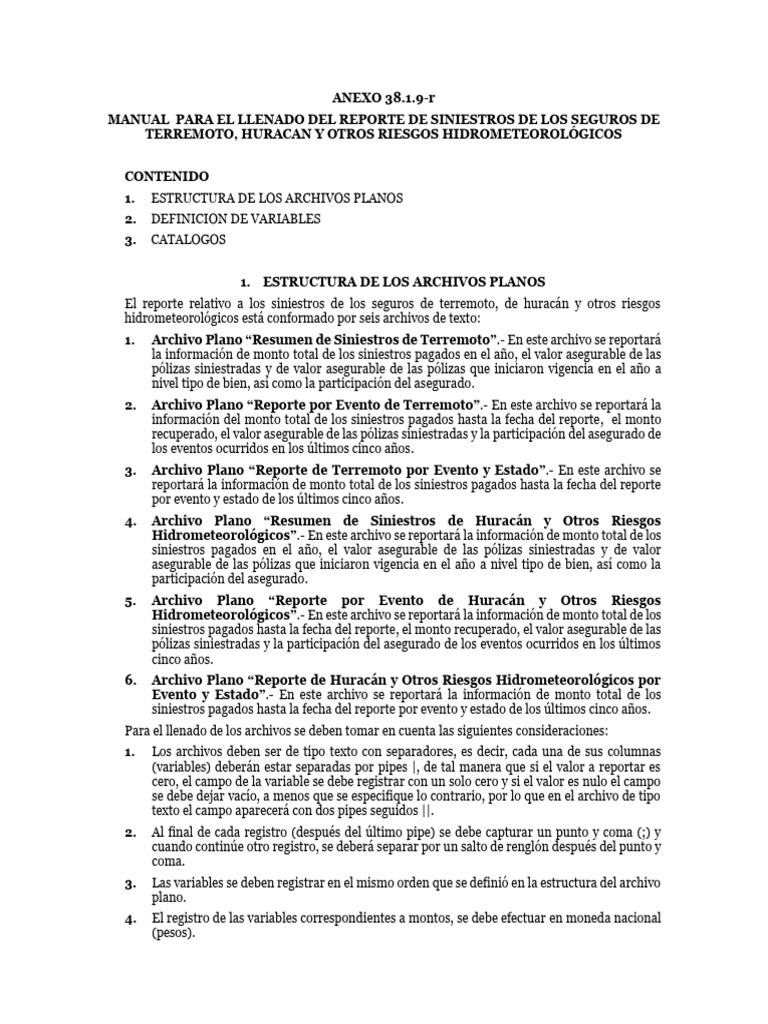 Manual de Reporte de Siniestros de Seguros | PDF | Póliza de seguros ...