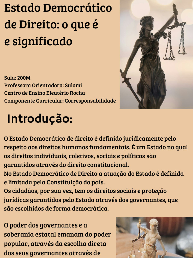 Estado Democrático de Direito o Que É e Significado - 20240819 - 134126 ...
