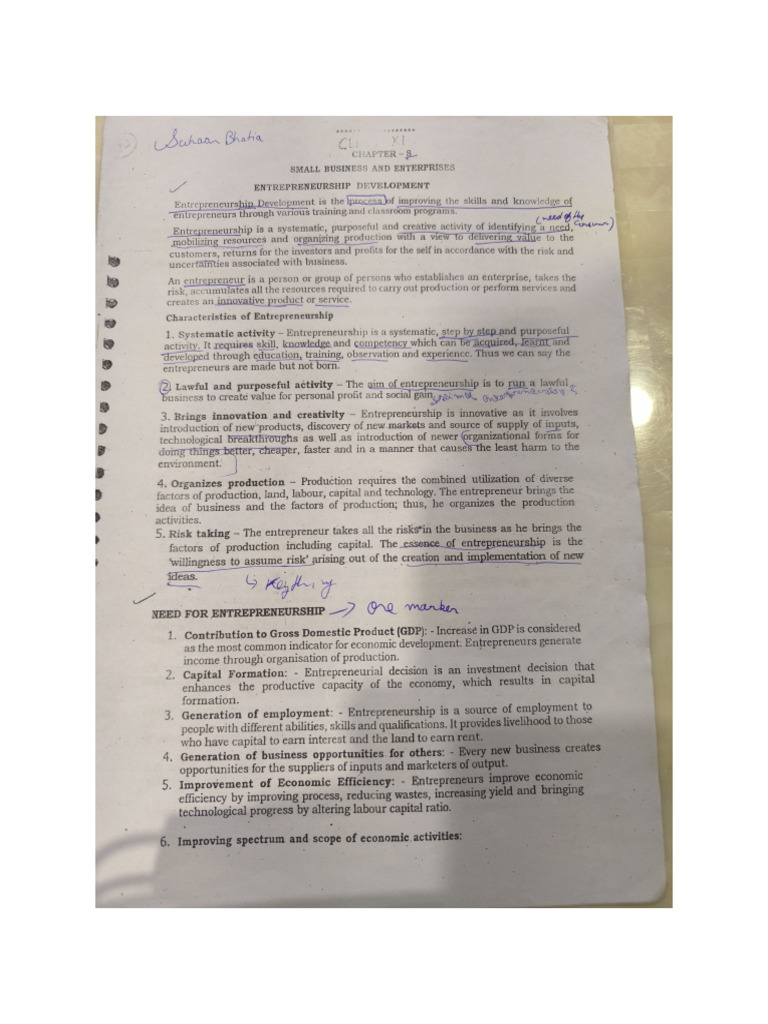 Entrepreneurship Development Pdf