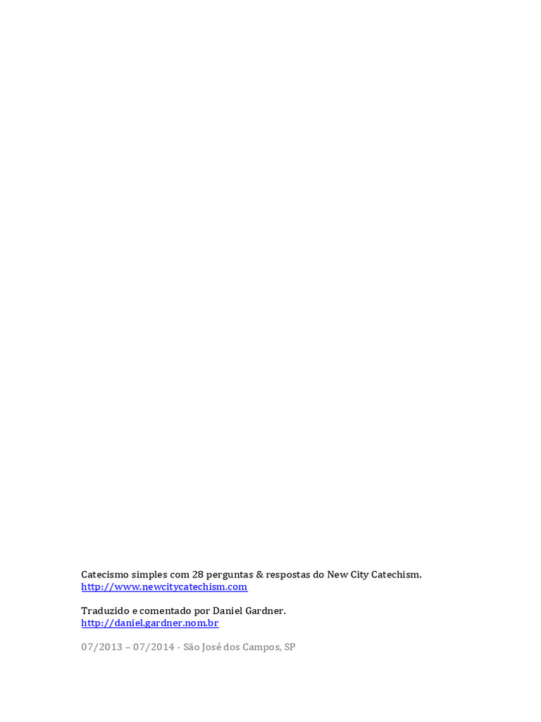 New City Catechism Overview PDF Sermon Charles Spurgeon