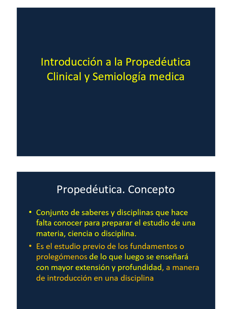Introducción a la Propedéutica Clínica | PDF | Diagnostico medico ...