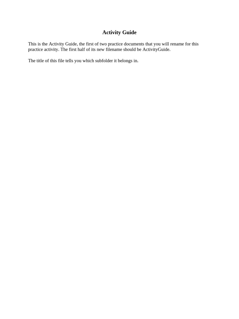SEO-Friendly Activity Guide | PDF