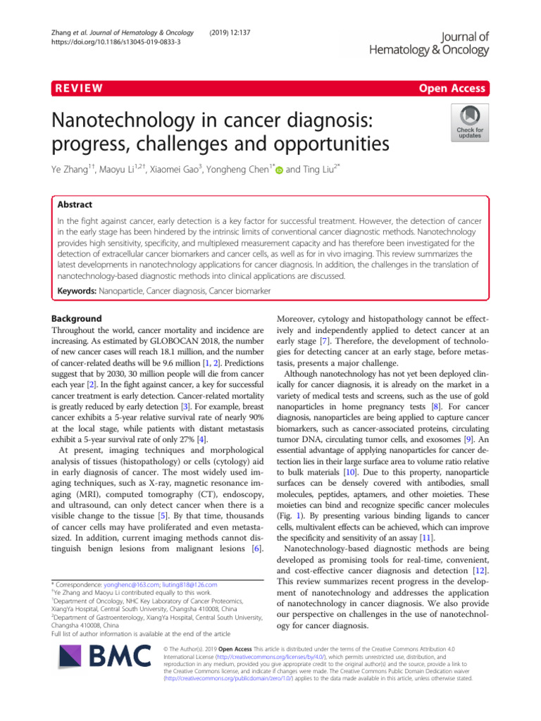 s13045-019-0833-3 | PDF | Cancer | Metastasis