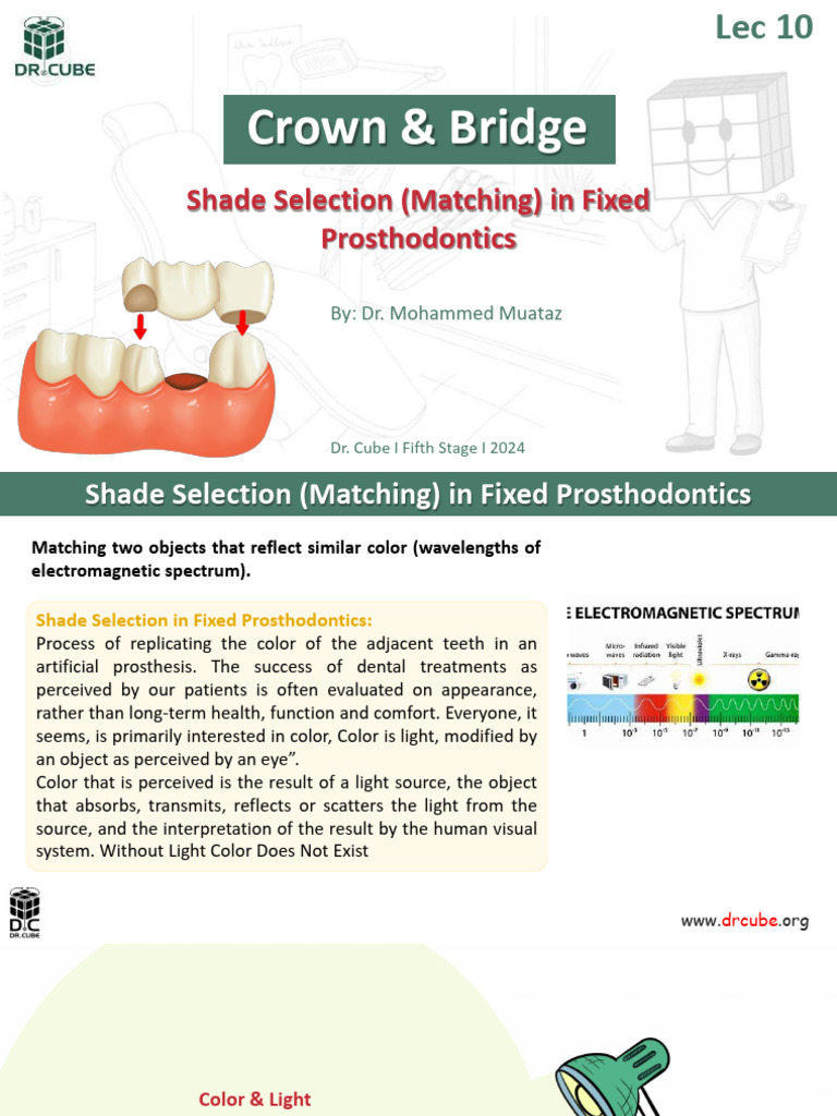 Shade Matching in Prosthodontics | PDF | Color | Light