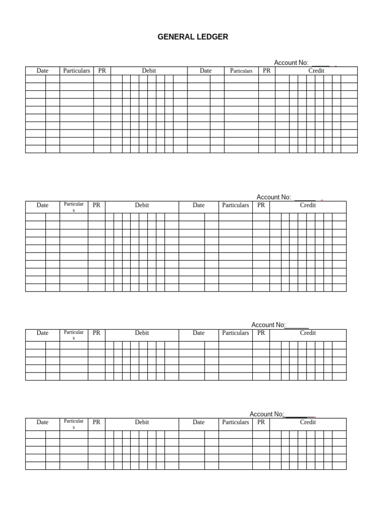 General Ledger Format Template | PDF