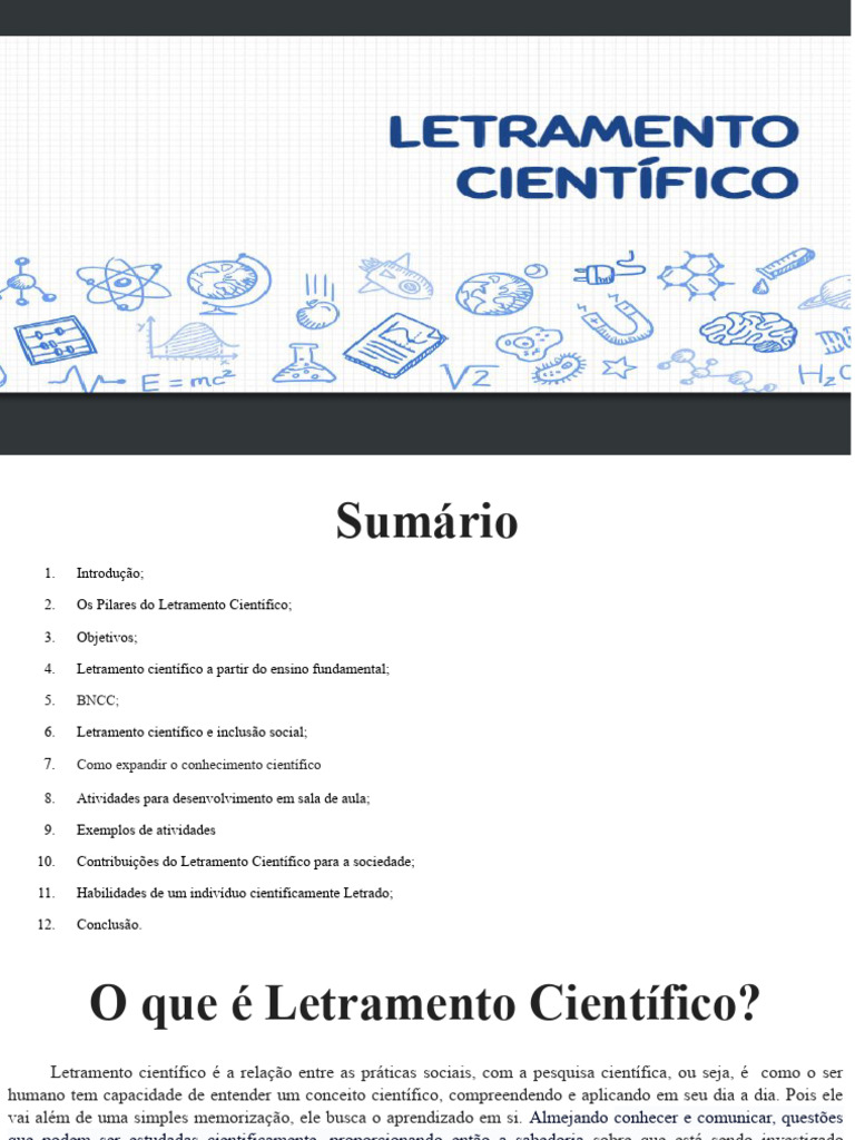 Letramento Científico | PDF | Science | Pensamento