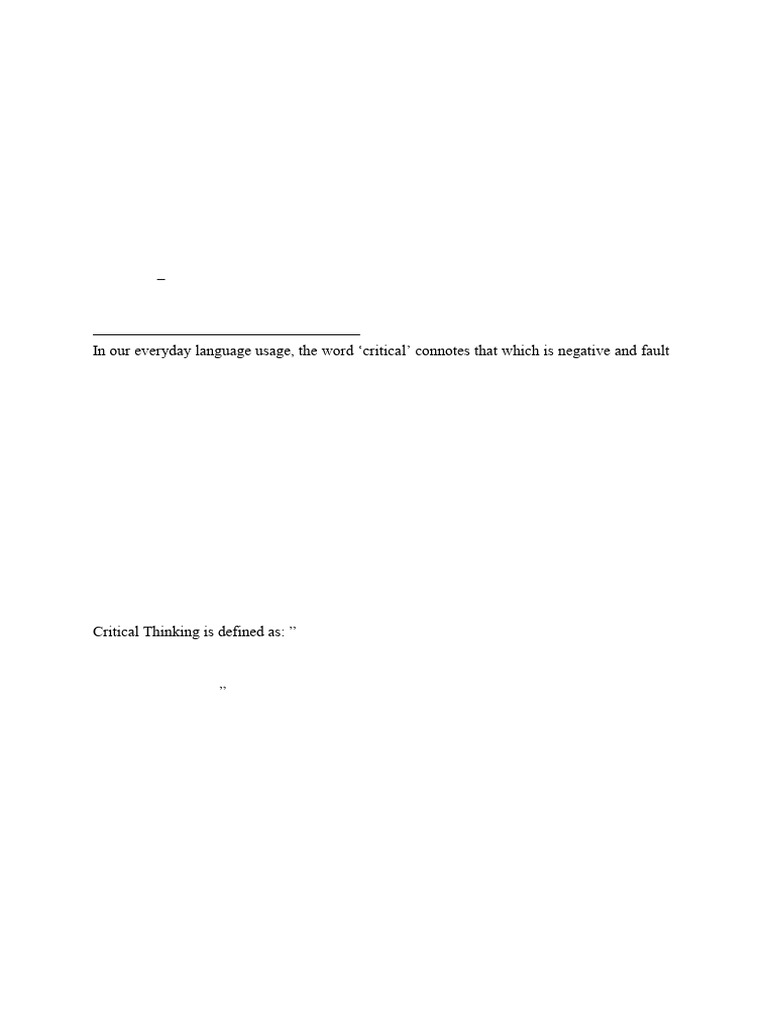 Topic 1 Introduction To Critical Thinking Pdf Logical Consequence