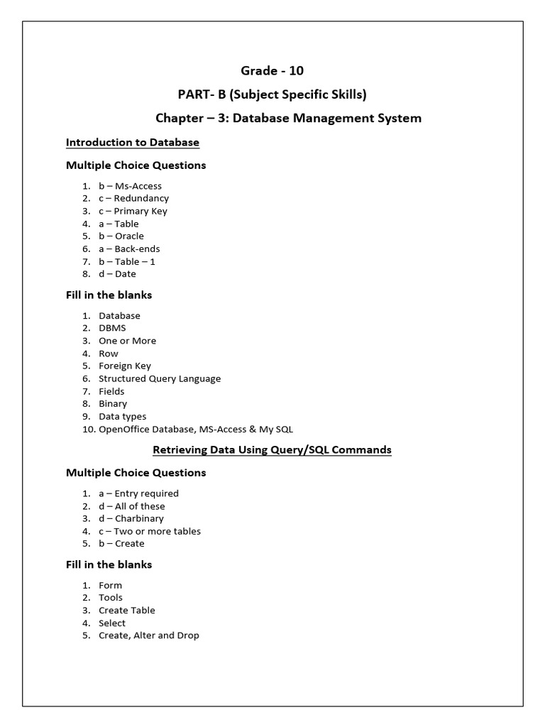 Database Management & Web Skills Guide | PDF | Databases | Microsoft Access