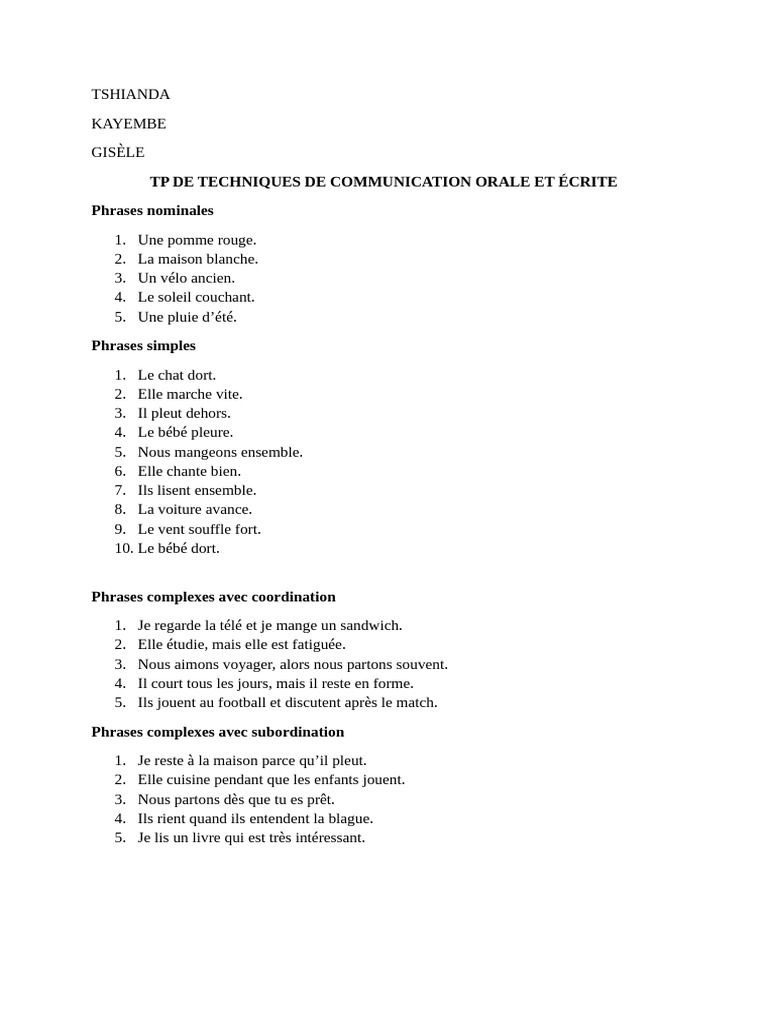 Techniques de communication écrite et orale | PDF