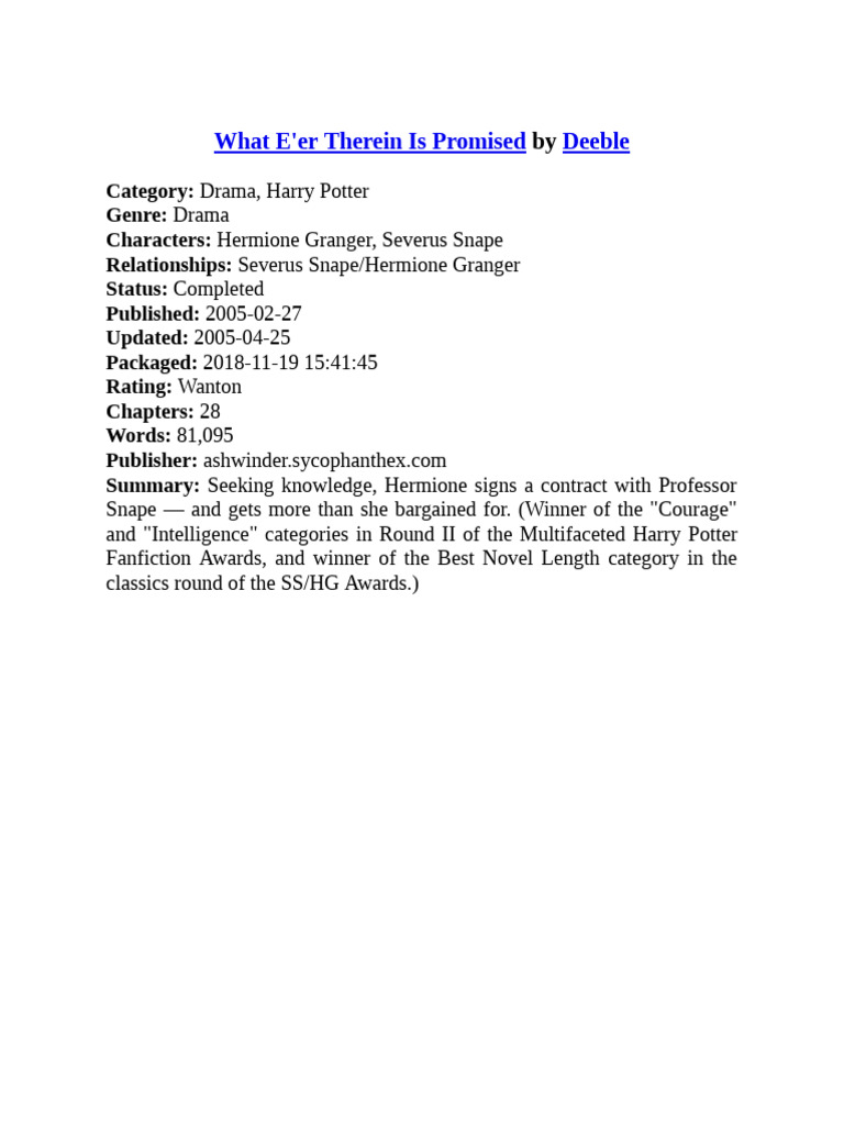 What E Er Therein Is Promised Asph 9325 | PDF | Harry Potter, image size:768x1024