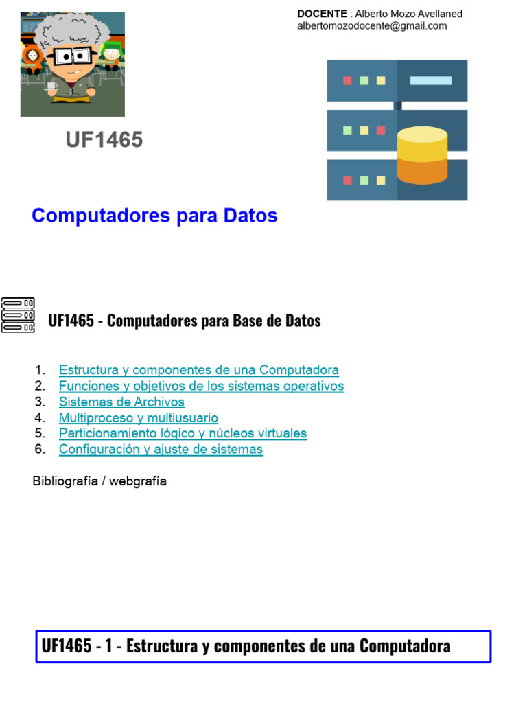 UF1465 Computadoras | PDF | Almacenamiento de datos de la computadora ...