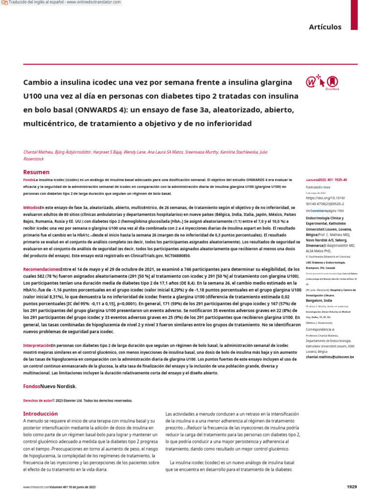 Switching to once-weekly insulin icodec versus once-daily.en.es | PDF ...