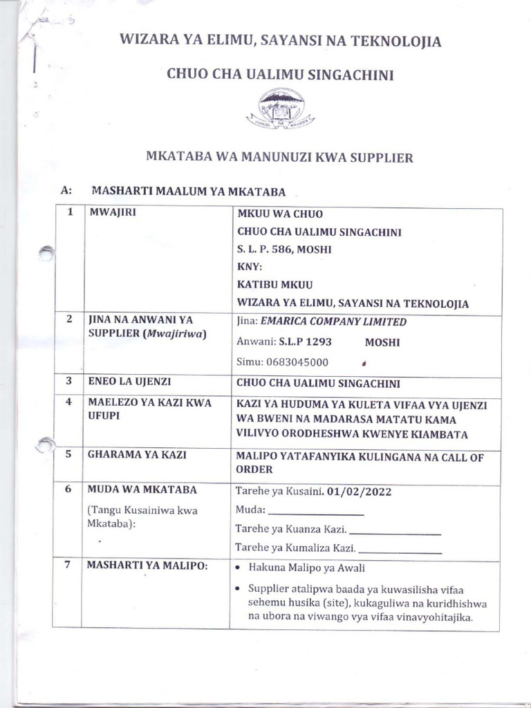 6.emarica Darasa Mkataba0001 - 1666517795 | PDF